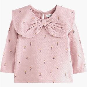 NWOT Girls Long Sleeve Cotton Platter Collared Shirt - Size 4/5